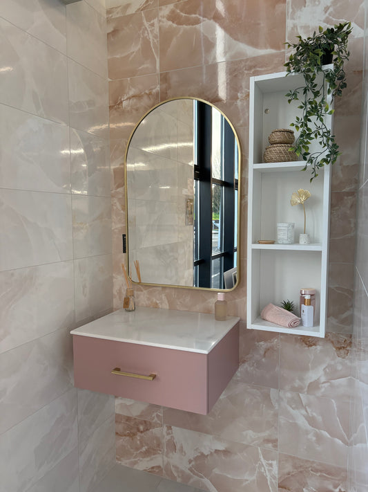 Eve 600x900 Brushed Brass Mirror