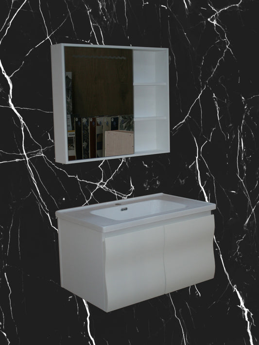 Lama 80 Vanity & Mirror Set